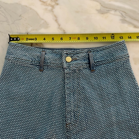 CULT GAIA ZELMA BLUE HOTAFIX CRYSTAL DENIM SIZE US 26 NWOTS! - Picture 7 of 17